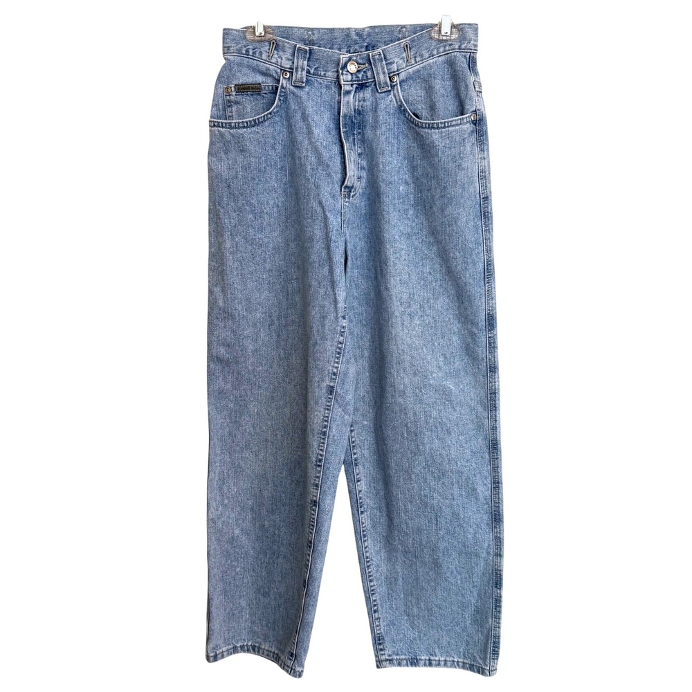 Vintage Riveted by Lee High Waisted Cinch Back Tapered Leg Jeans Medium Wash 8 P